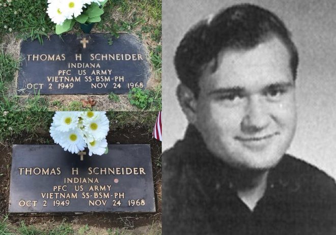 Death of PFC Thomas Herschal Schneider in Vietnam, Nov 1968