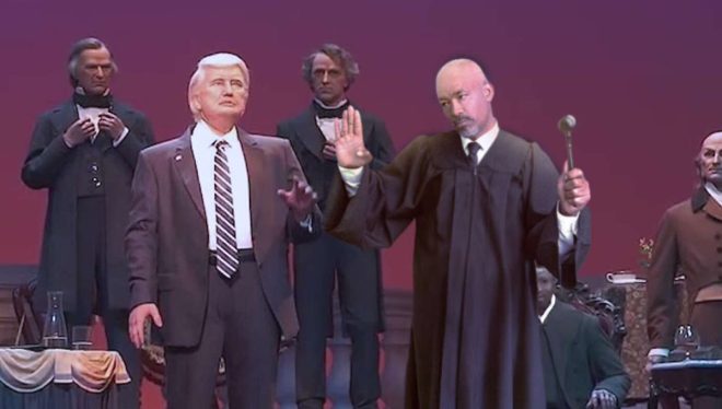 Disney's Bold Move: Animatronic Judge vs. Trump! — Disney World Robotics 2025, Animatronic Characters Controversy, Theme Park Legal Battles