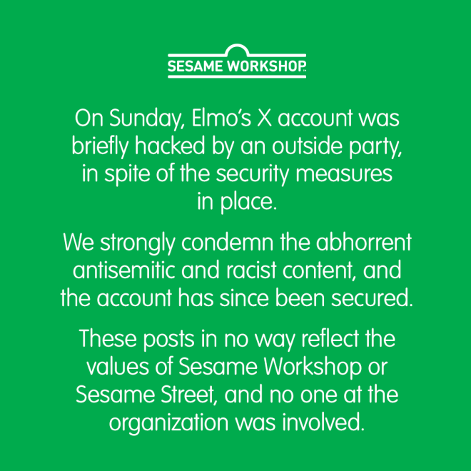 Elmo's Account Hacked: Security Flaws Exposed! — Elmo account hacked, Sesame Workshop security breach, antisemitic content online