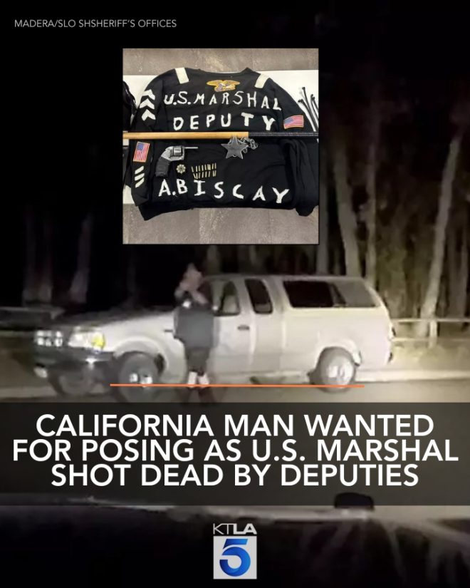 Fake U.S. Marshal Arrested: What Was His Plan? — fake law enforcement uniform, impersonating police officer, illegal firearm possession