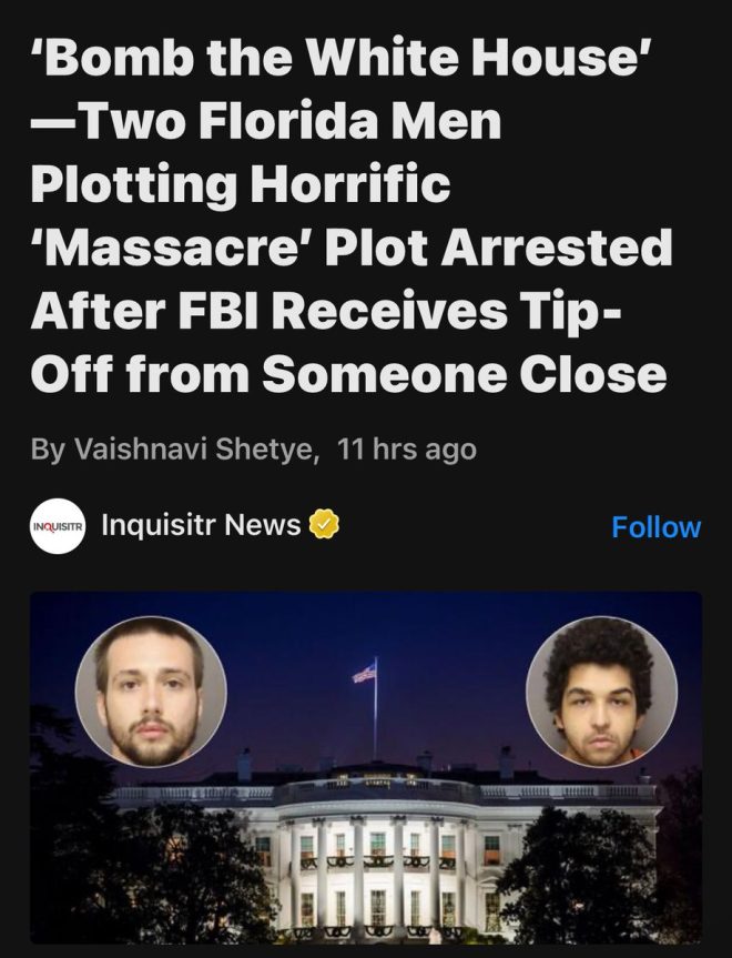 Florida Duo's Chilling Plot: Bomb White House, Mass Shoot! — terror plot arrests, Florida bomb threat news, mass shooting conspiracy 2025