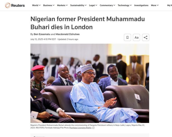 Former Nigerian President Buhari Passes Away at Age 82
