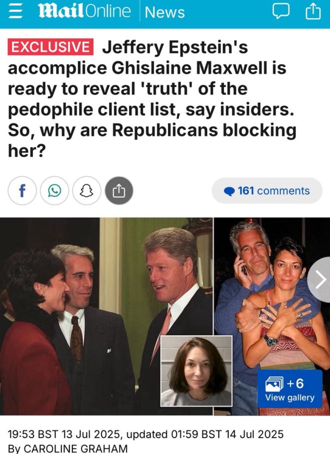 Ghislaine Maxwell Ready to Unmask Epstein's Elite Clients! — Ghislaine Maxwell revelations, Jeffrey Epstein client list 2025, Daily Mail exclusive news
