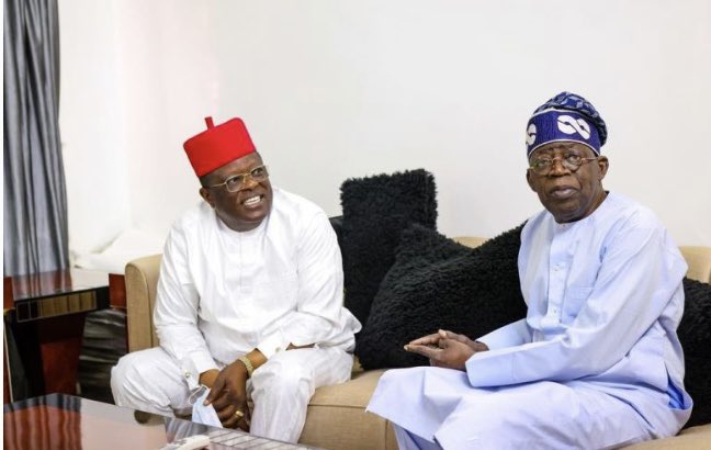 "Governor Umahi declares support for Tinubu's re-election bid - South-East in uproar!" — South-East political support, Tinubu campaign endorsement, Dave Umahi statement