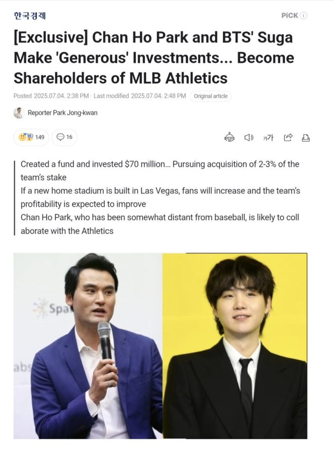 Is BTS' Suga Buying Into MLB? Shocking Investment Revealed! — Suga MLB investment, Chan Ho Park baseball ownership, BTS partnership in sports