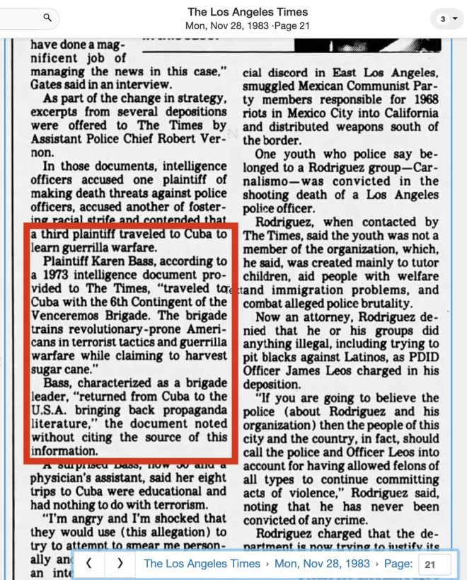 Is LA Mayor Karen Bass a Castro Operative or Terrorist? — Karen Bass Castro Operative, LA Mayor Controversy 2025, NED Vice Chair Investigation
