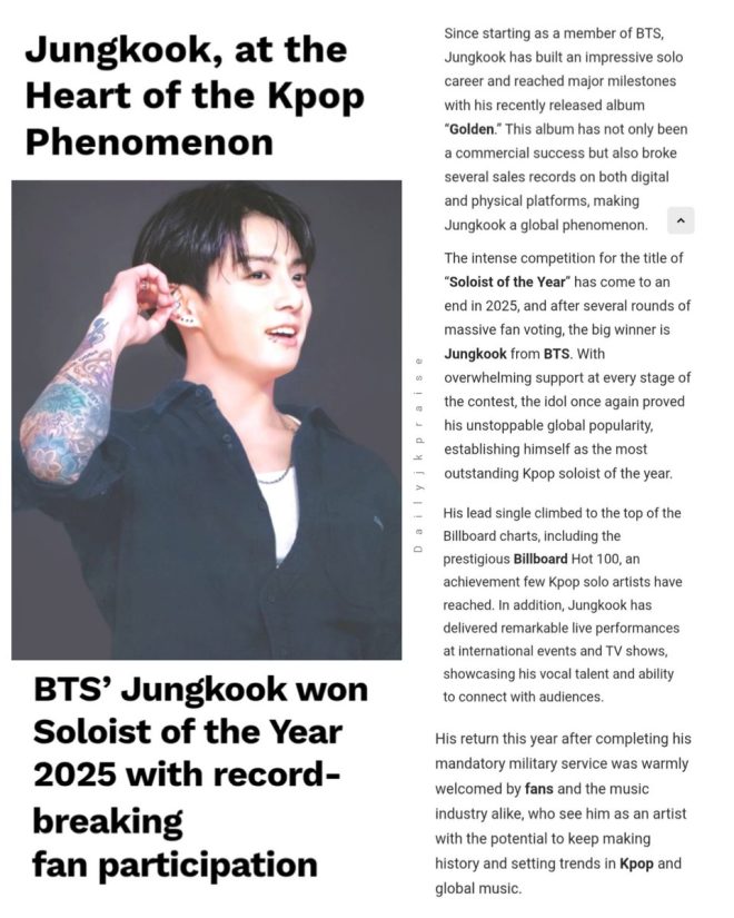 Jungkook: Is He the Greatest Soloist in K-Pop History? —  Kpop Global Star, Jungkook Solo Achievements, Best Solo Artist 2025