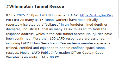 Los Angeles Tunnel Collapse: 15 Trapped, What Went Wrong? — industrial accident news, Los Angeles emergency response, tunnel safety concerns 2025
