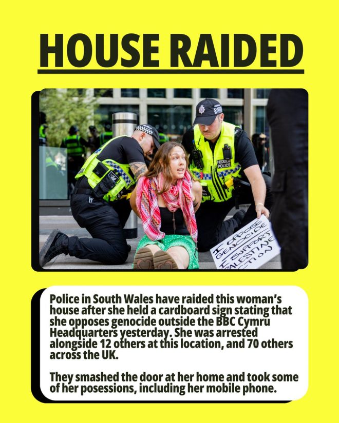 Mass Raids Spark Outrage: Protest or Crime? — police operations South Wales, home searches UK 2025, anti-genocide protests news