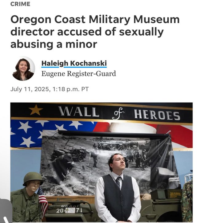Oregon Museum Director Arrested for Shocking Crimes! —  Geoffrey Cannon arrest news, Oregon Coast Military Museum scandal, Florence Police Department investigation