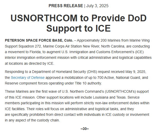 Pentagon Sends Marines to the South: What's the Real Agenda? —  Marines deployment news, Pentagon military operations 2025, ICE border support initiative