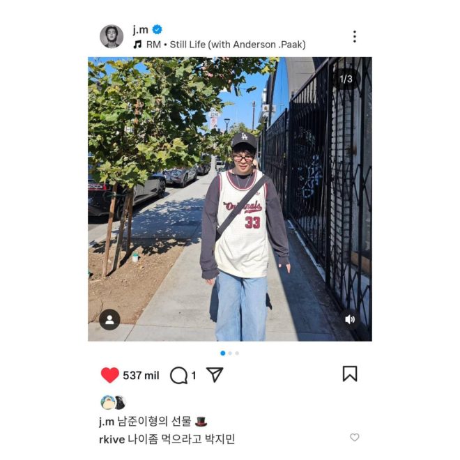 RM's Cryptic Post: Is Jimin Defying Age? — RM still life art, Park Jimin aging mystery, Namjoon gift inspiration