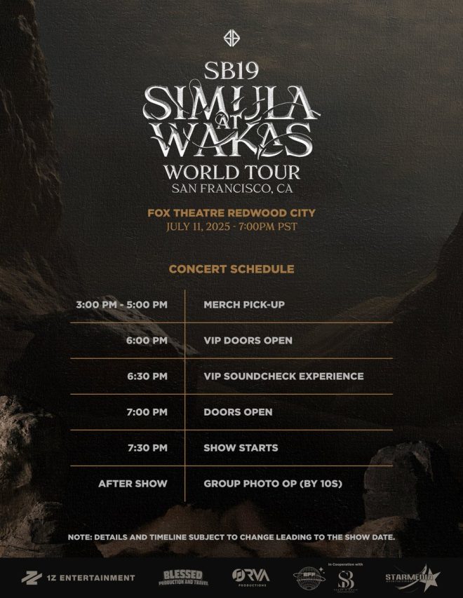 "SB19's Tour: What They're Not Telling Us About July 2025!" — SB19 North America tour FAQs, Fox Theatre Redwood City events 2025, Simula At Wakas concert details