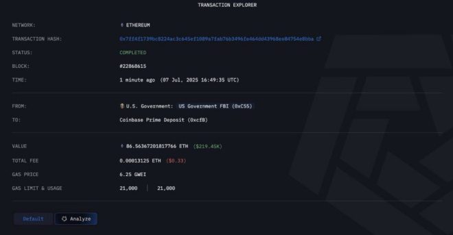 SECRET CRYPTO DEAL: US Govt Drops $200K ETH into Coinbase - What's the Big Secret? π€π° β US Government Cryptocurrency Deposit, Coinbase ETH Deposit, Government Insider Trading