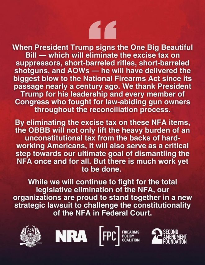 "SHOCKING: Gun Rights Groups Declare War on NFA - Was this the plan all along? π₯" β NRA legal challenge, Gun rights organizations united, Second Amendment victory