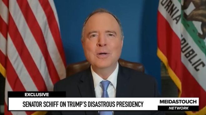 "Schiff Declares Trump Presidency a Disaster: Military in Streets, Deportations, Chaos - Are We Headed for Martial Law?" — Adam Schiff criticism, Trump Presidency disaster, Rising prices, Military presence, Deportation chaos, Voter disappointment