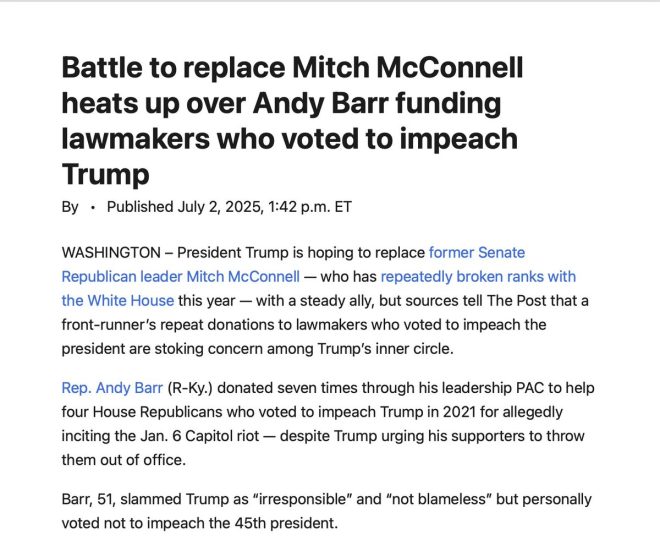 Senate Candidate Exposed: Trump Blame and RINO Funding! — Kentucky Senate race scandal, Trump impeachment funding controversy, J6 violence blame game