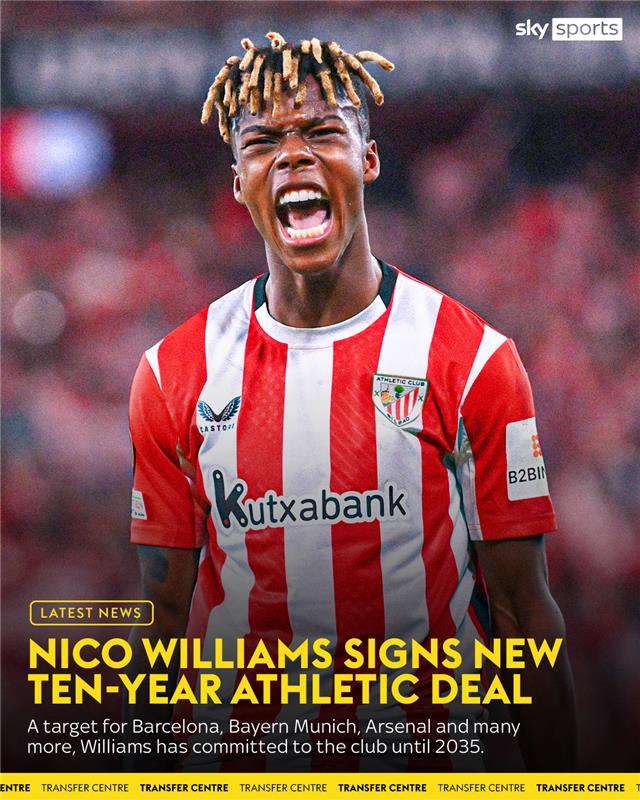 Shocking Loyalty! Nico Williams Chooses Athletic Over Giants —  Nico Williams contract extension, Athletic Club news update, top young football talents 2025
