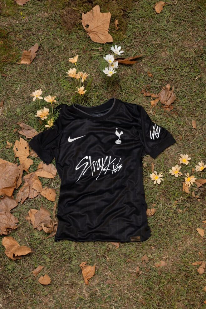 Stray Kids Shocks Fans with Tottenham Hotspur Collab! — Stray Kids collaboration, Tottenham Hotspur merch, K-pop sports partnership
