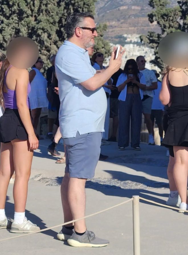 Texans Drown as Cruz Caught Posing in Greece: Outrage! — political hypocrisy, disaster tourism, Texas flood response