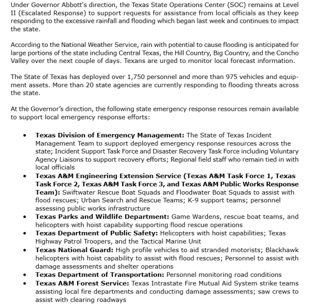 Texas Rains: Are Officials Doing Enough for Recovery? — Texas emergency response efforts, Texas weather preparedness tips, Texas search and rescue updates