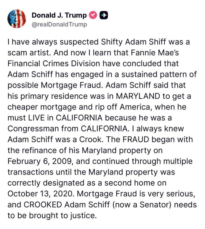 Trump Accuses Schiff of Shocking Mortgage Fraud Scheme! — mortgage fraud allegations, Fannie Mae investigation 2025, Trump Schiff controversy