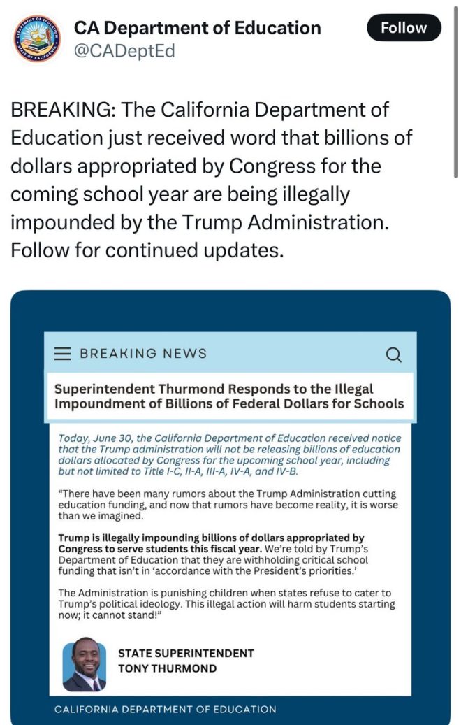Trump Admin Cuts Billions: California's Controversial Response! — California education funding crisis, Trump administration education policy, gender identity in schools 2025