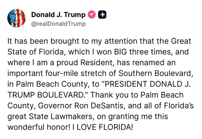 Trump Boulevard? Florida's Bold Move Sparks Outrage! — Donald Trump Florida news, Trump Boulevard dedication, Palm Beach County honors Trump
