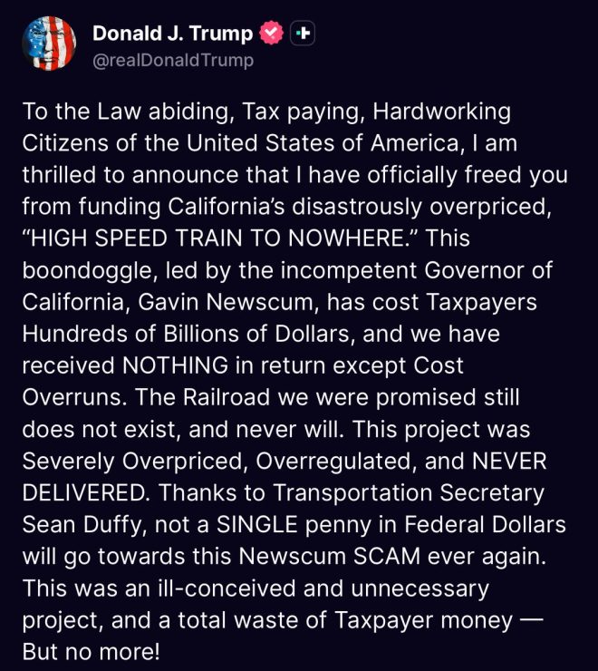 Trump Cuts Funds for Newsom's Train: Chaos Ensues! — Trump cancels federal funding, Gavin Newsom high-speed train, federal budget cuts 2025