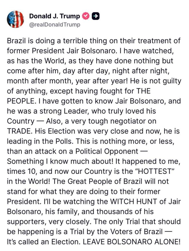 Trump Defends Bolsonaro: Is Democracy Under Threat? — Trump Bolsonaro support, Brazil election integrity, right-wing politics 2025