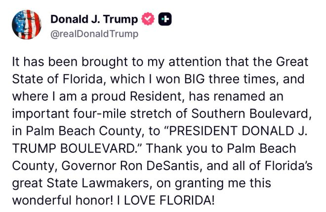 Trump Renames Street: Is America Losing Its Identity? — Trump Florida street name change, President Trump Boulevard news, Florida street renaming announcement 2025