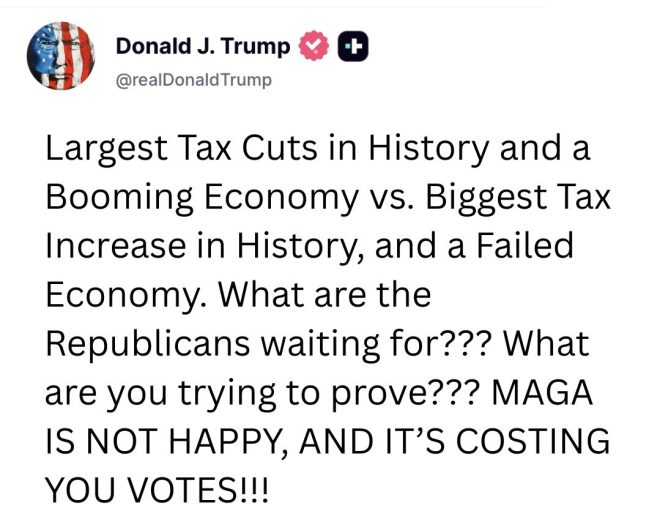 Trump's Bold Demand: Are Republicans Sabotaging Progress? —  Trump tax cuts, Republican agenda 2025, Pass the bill now