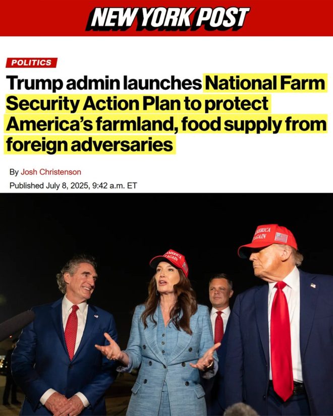 Trump's Bold Farm Security Plan: Protecting Land or Fear? — National Agriculture Defense Initiative, Safeguarding U.S. Crop Production, Foreign Land Ownership Restrictions 2025