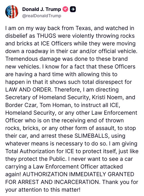 Trump's Controversial Order: ICE Can Now Arrest Threats! — ICE enforcement news, Trump security measures 2025, law enforcement self-defense policies