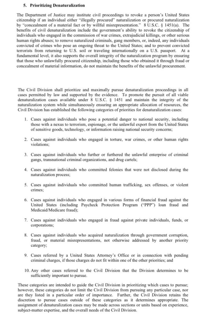 Trump's DOJ Targets Citizens for Denaturalization: Outrage! — denaturalization policies 2025, citizenship fraud investigations, immigration law enforcement updates