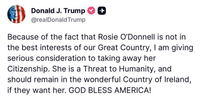 Trump's Shocking Threat: O'Donnell's Citizenship at Risk! — Trump backlash news, Epstein scandal updates, celebrity citizenship controversies