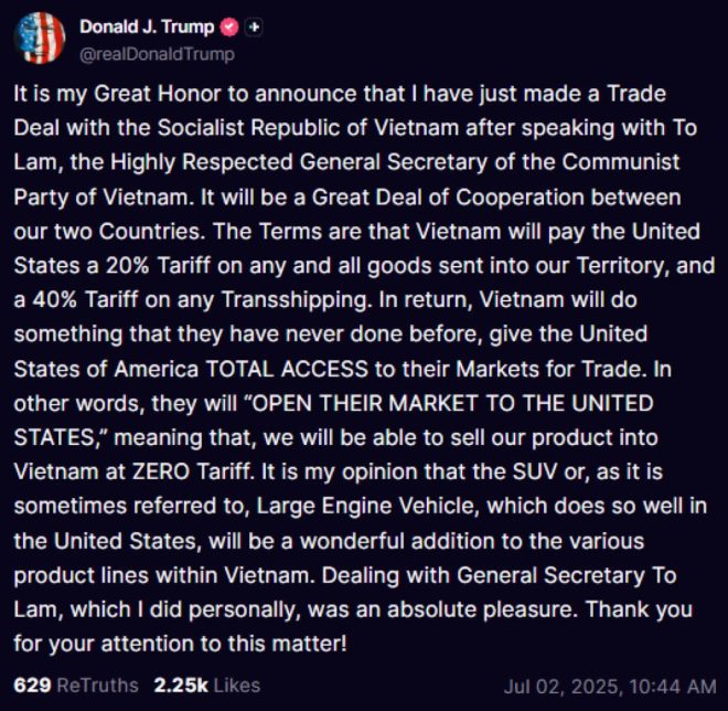 "Trump's Trade Deal with Vietnam: American Businesses Hit with 20% Tariff, Consumers to Pay Higher Prices - Vietnamese Businesses Pay Nothing" — Trump trade agreement, Vietnam import tariffs, consumer price increase