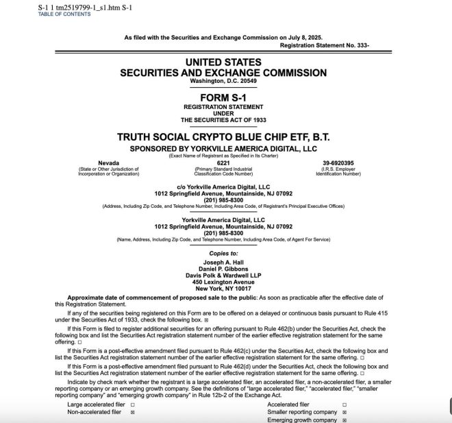 Truth Social's Bold Move: Crypto ETF Shakes Wall Street! — Cryptocurrency ETF launch news, Truth Social SEC filing update, Blue Chip crypto investment opportunities