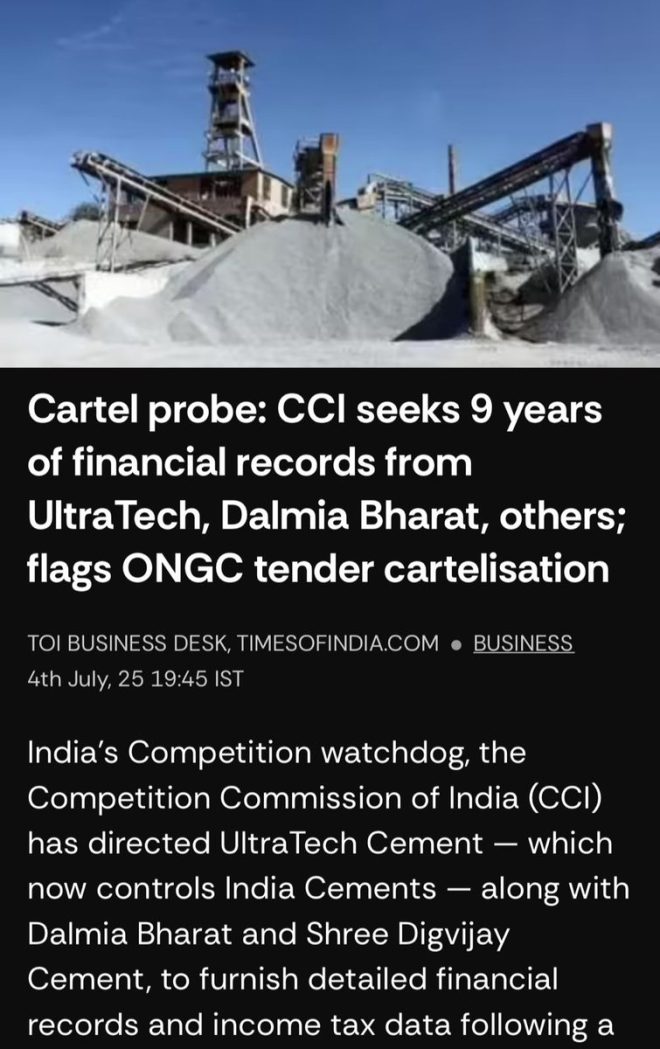 UltraTech's Shocking Cartel Probe: Cement Industry Reeling! — Cement cartel investigation, UltraTech financial records, CCI probe 2025