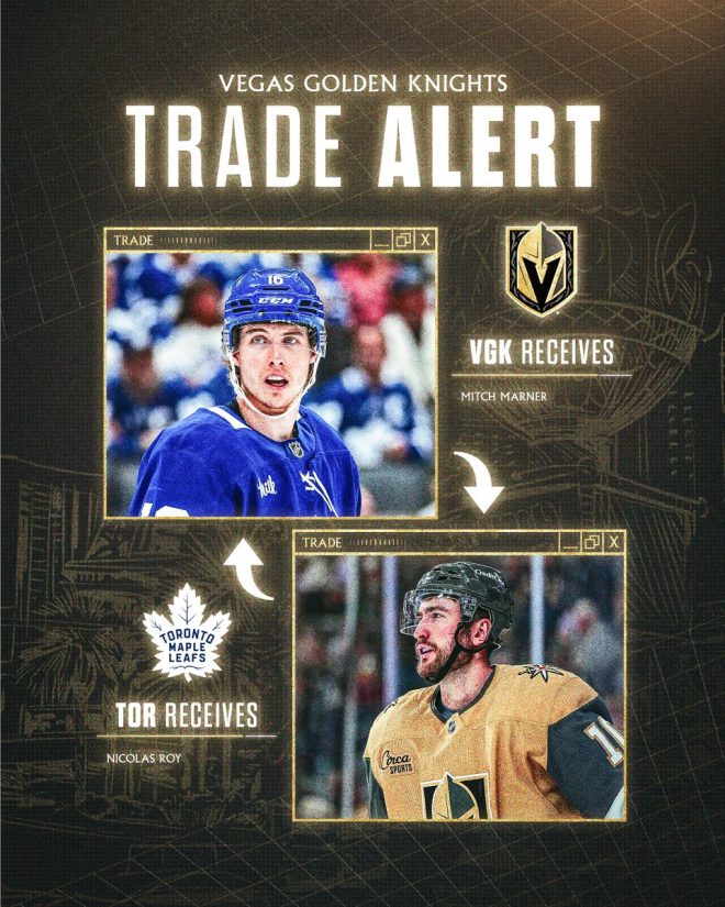 Vegas Shocks NHL: Marner Trade Stuns Maple Leafs Fans! —  Vegas Golden Knights trade news, Mitch Marner highlights, Toronto Maple Leafs roster updates