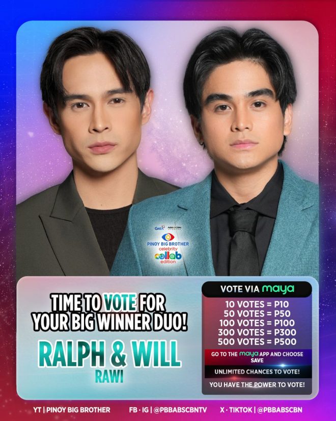 "Vote to SAVE or EVICT: Who Will Reign in PBB Drama?" —  Big Winner Duo, PBB Celebrity Collab Edition, Vote for Ralph and Will