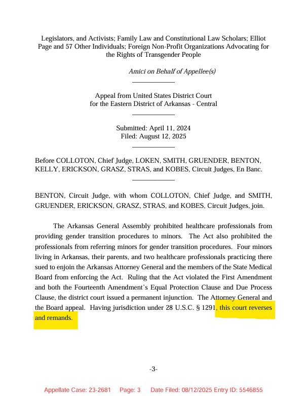 8th Circuit Shocks Nation: Child Castration Ban Restored! —  8th Circuit Appeals Court ruling, Arkansas child protection law, overturning progressive policies