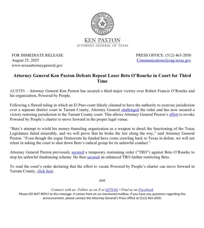 BREAKING: Court Battle Ends in Beto's Third Defeat! —  defeated Beto O'Rourke lawsuit, Texas court victory 2025, radical Democrat group shutdown