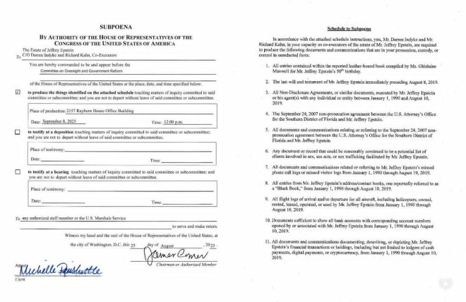 BREAKING: Epstein Estate Subpoena Sparks Major Controversy! — Breaking news, Epstein documents subpoena, U.S. House investigation