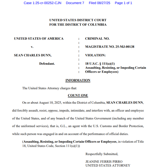 BREAKING: "Sandwich Guy" Charged—Is Justice Failing Us? — U.S. Attorney's Office news, Sean Dunn assault case, misdemeanor charges 2025