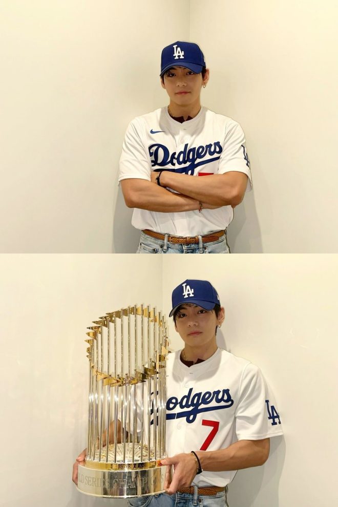 "BTS V Sparks Controversy in LA Dodgers Uniform, Embracing Otani - What's Really Going On?" —  BTS V, LA Dodgers, V and Otani, BTS V Dodgers collaboration