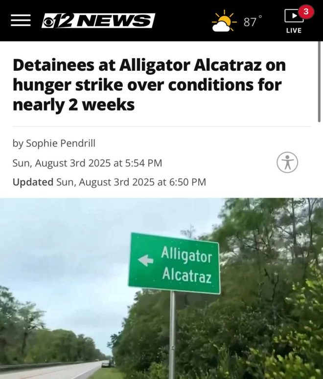 Breaking: Alligator Alcatraz Hunger Strike? Not True! —  misinformation, disinformation, media manipulation