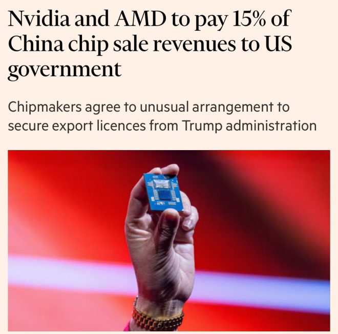 Breaking: Nvidia & AMD to Pay 15% of China Sales to US! — Nvidia AMD China sales agreement, US chip export controls 2025, semiconductor industry regulations