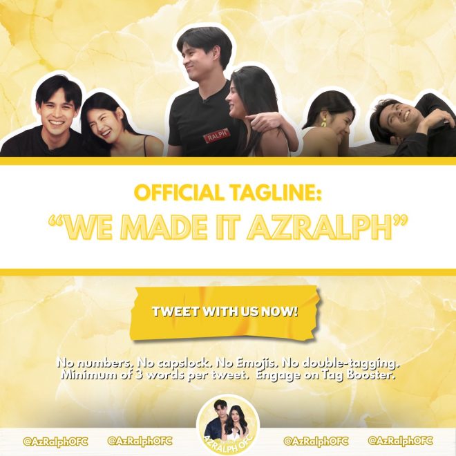 Breaking: Your wish is our command, start tweeting with us using our tagline. Retweet, like and reply “AzRalph made it” fifty times! WE MADE IT AZRALPH. — Twitter domination, Social media magic, AzRalph success