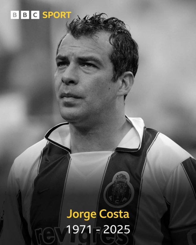 Death of Jorge Costa, Captain of Porto's 2004 Champions League Team
